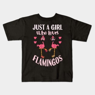 Just A Girl Who Loves Flamingo Kids T-Shirt